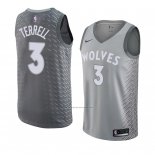 Camiseta Minnesota Timberwolves Jarojo Terrell (2) #3 Ciudad 2018 Gris